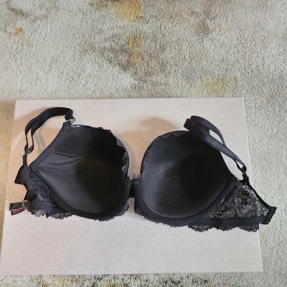 New Victoria's Secret Dream Angels Lined Demi Bra Floral Lace Size 32DDD (32F) - Picture 3 of 11